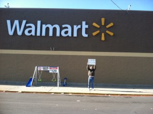 Where best to promote your new book than at Wal-Mart!