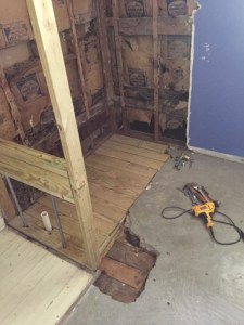 It doesn't look like much, but that's where our tub was, and where a lot of my work has been for the past few weeks.